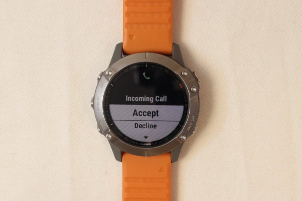 garmin fenix 6 sapphire calls