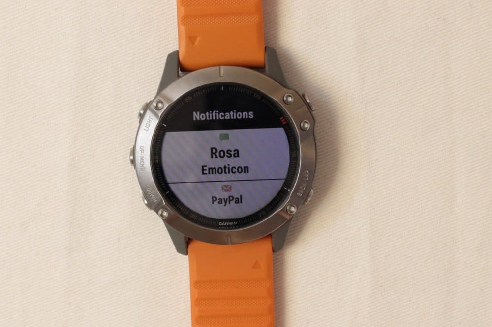 garmin fenix 6 sapphire notifications