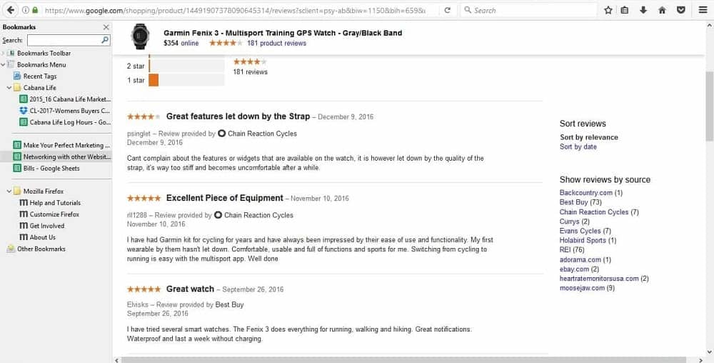 Garmin Fenix 3 smartwatch customer reviews.