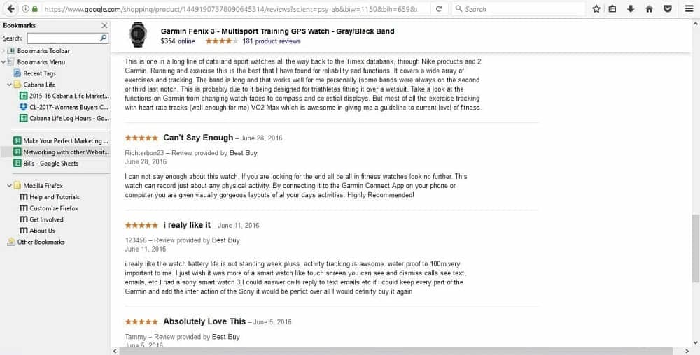 Garmin Fenix 3 smartwatch customer reviews.