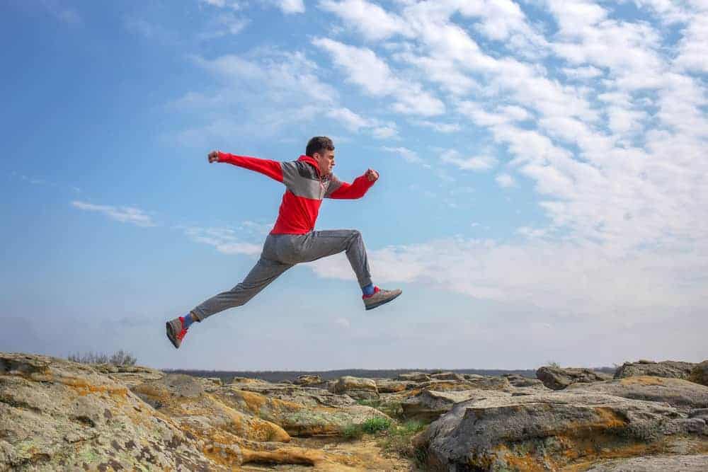 Man running in joggers