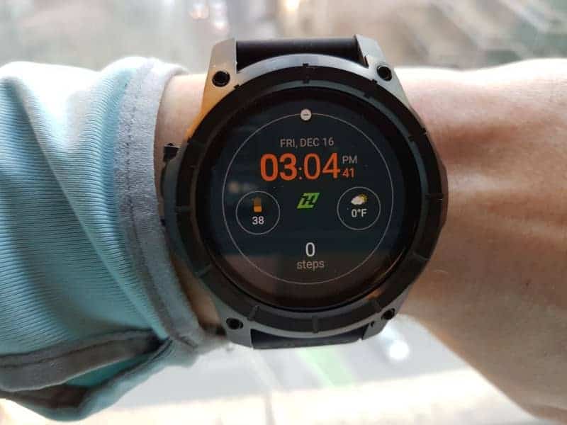 Nixon the Mission Smartwatch display.