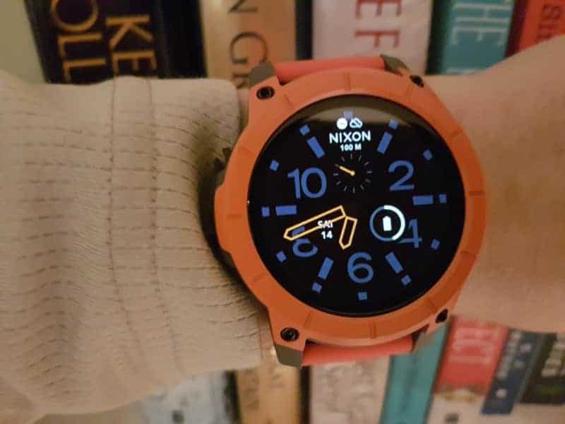 Nixon the Mission Smartwatch orange style.