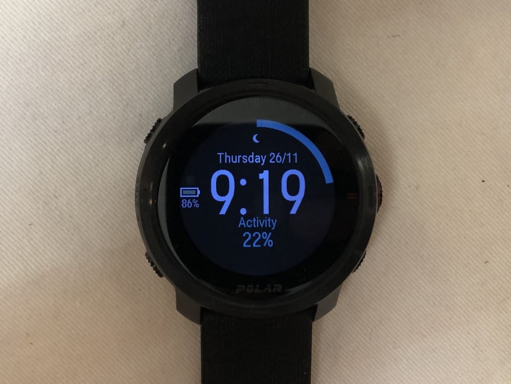 polar grit x activity watch face