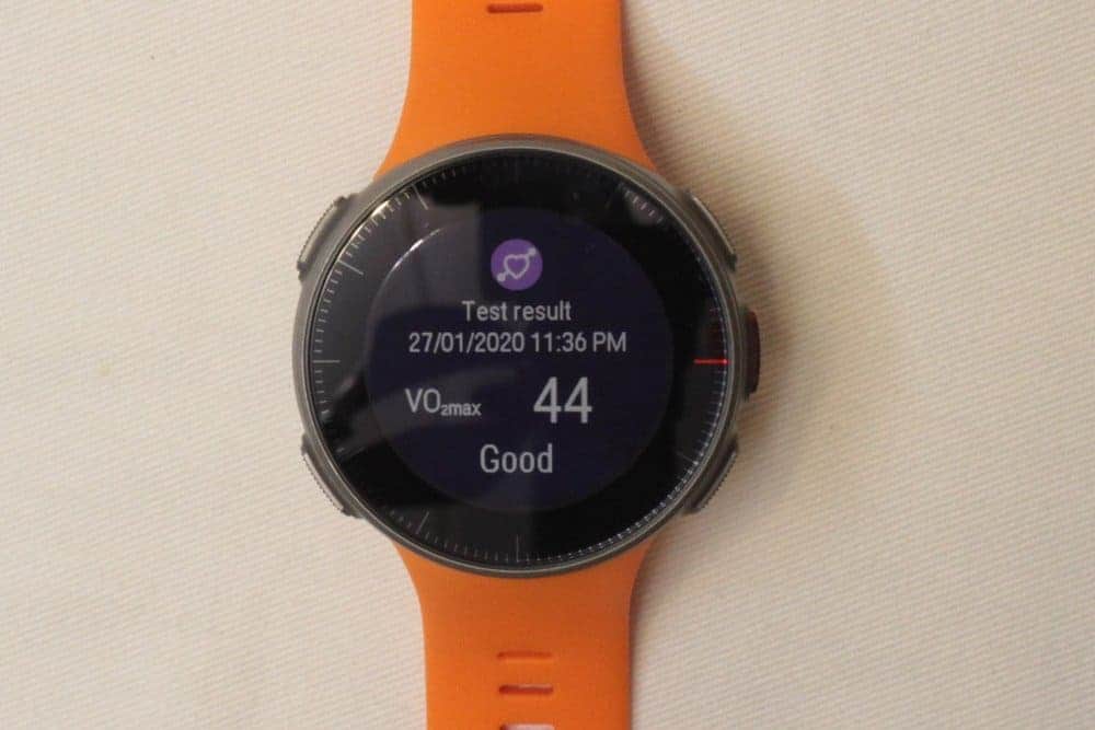 Polar Vantage V Fitness test