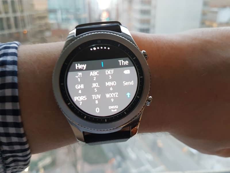 Samsung Gear S3 keypad.