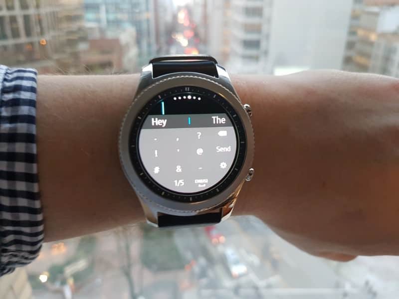 Samsung Gear S3 keypad.