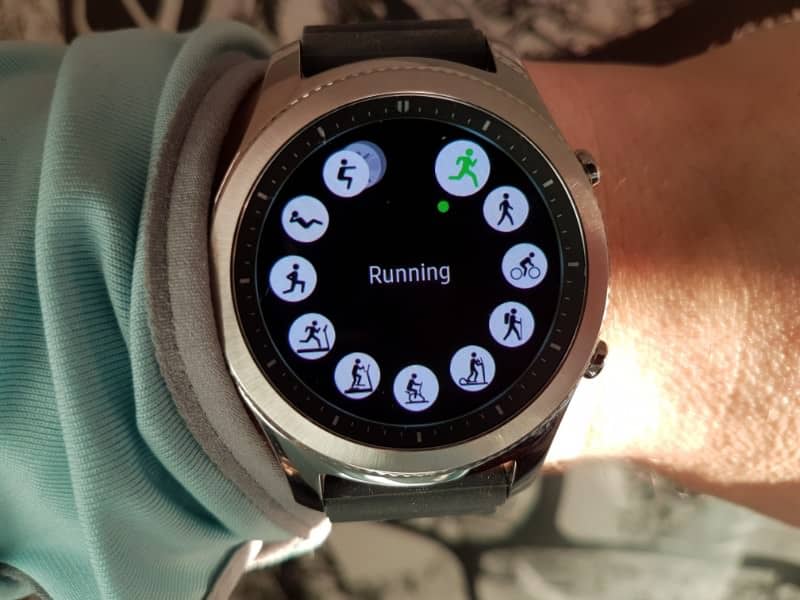 Samsung Gear S3 exercise.