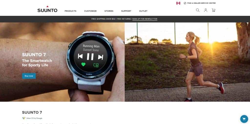 Suunto 7 website
