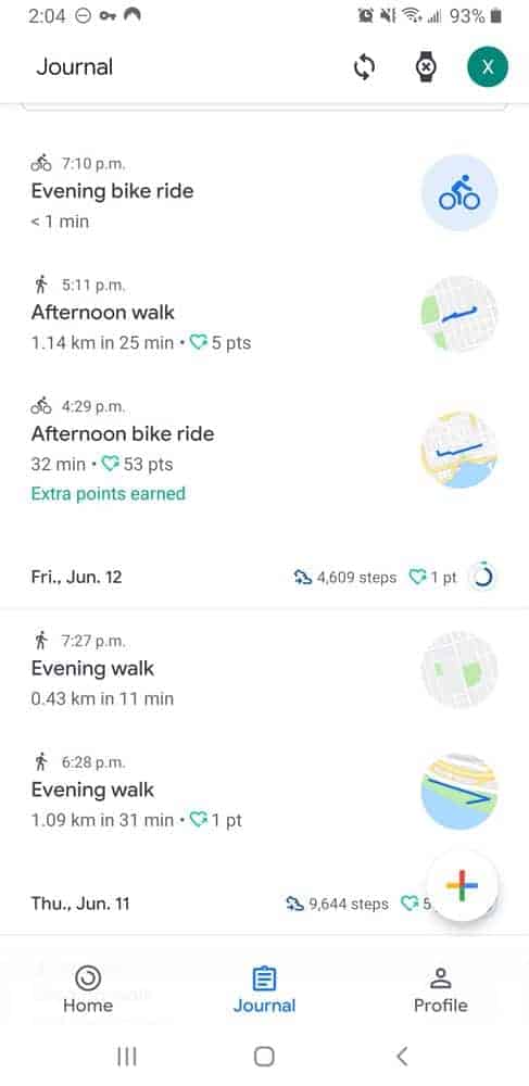 ticwatch c2 google fit smartphone app
