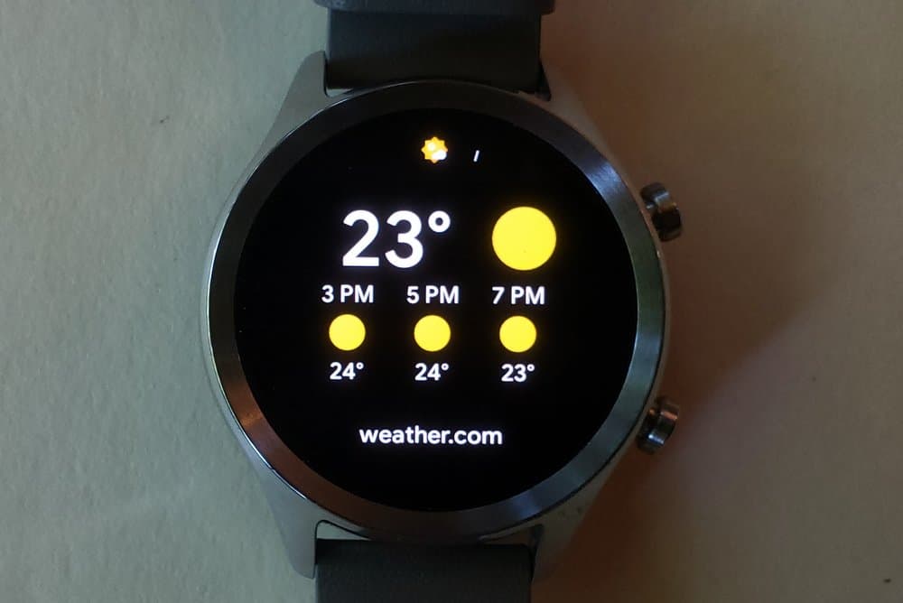 ticwatch c2 weather