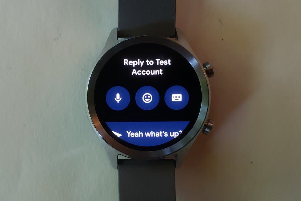ticwatch c2 reply to message