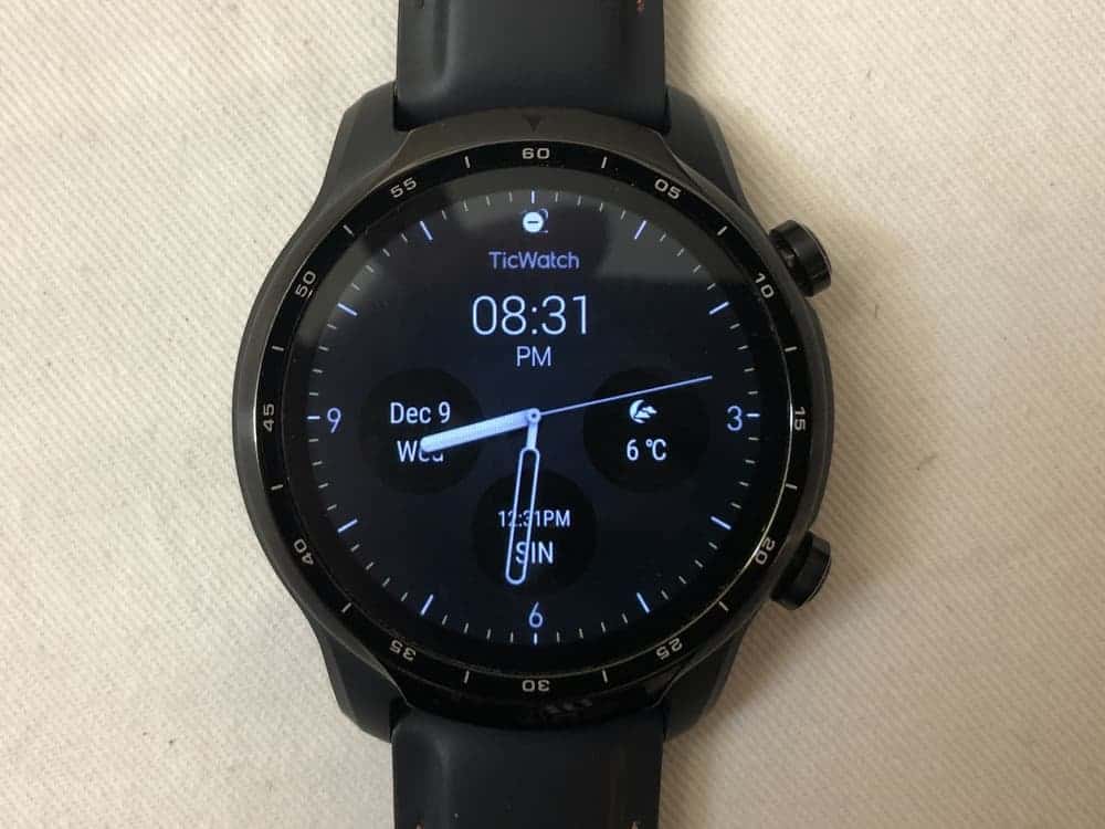ticwatch pro 3 main screen