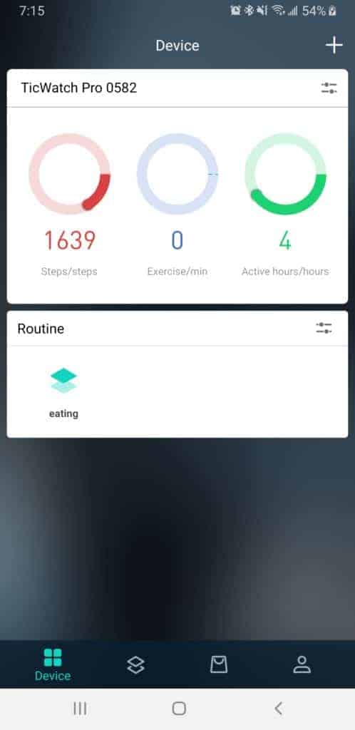 Ticwatch Pro Mobvoi app