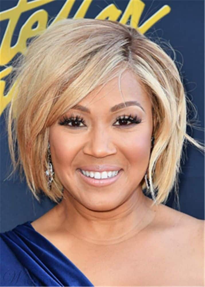 Erica Campbell Hair Cut Synthetic Straight Hair Capless Wig from WigsBuy.