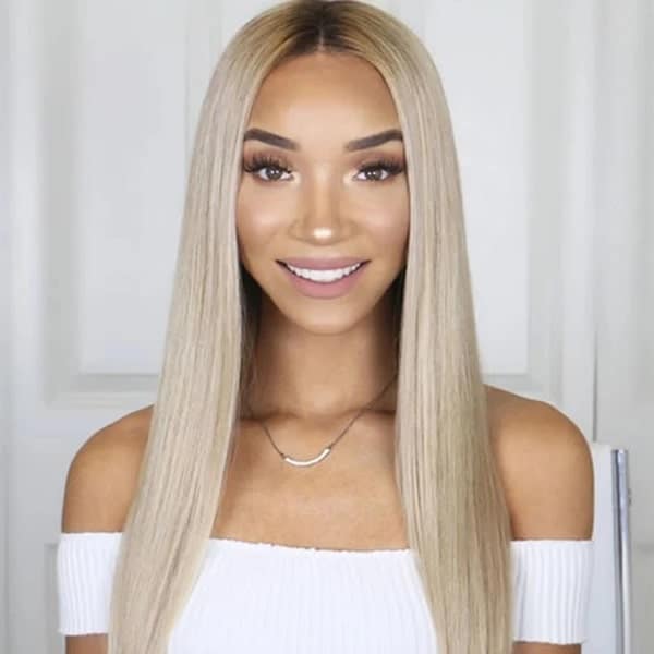 Kanekalon Straight Ash Blonde wig from Fuhsiwigs.