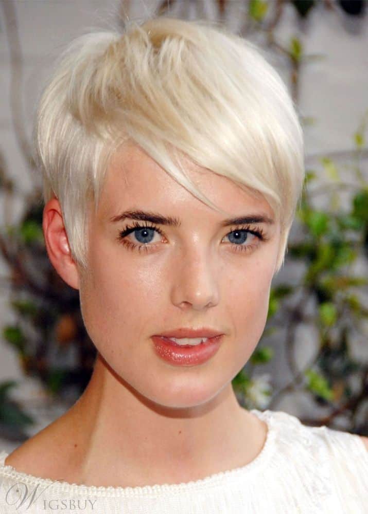  Blonde Color Short Pixie Cut 
