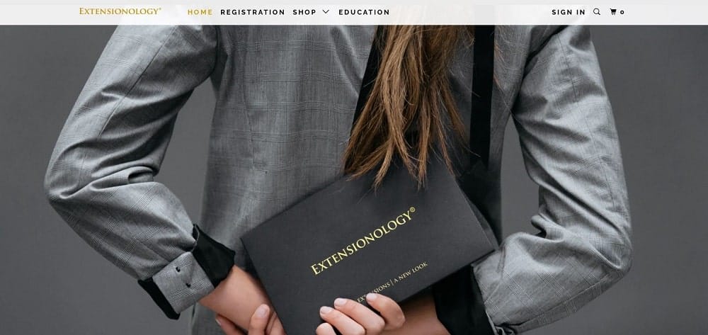 This is a screenshot of the Extensionology website.