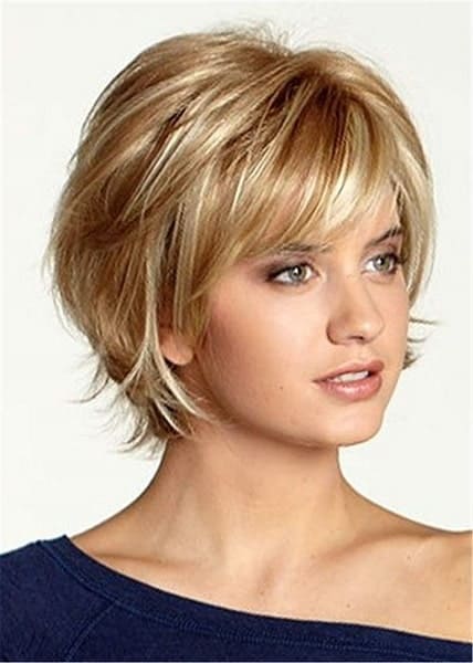 Short Choppy Layered Blonde wig from Wigsbuy.