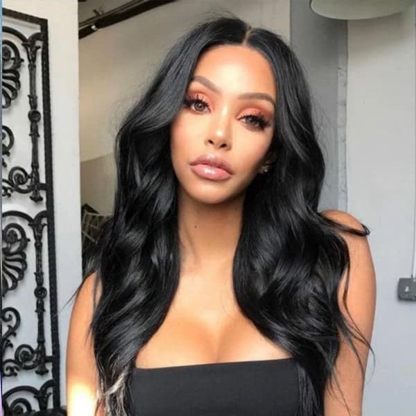 Blonde long wavy wig from Fuhsiwigs.