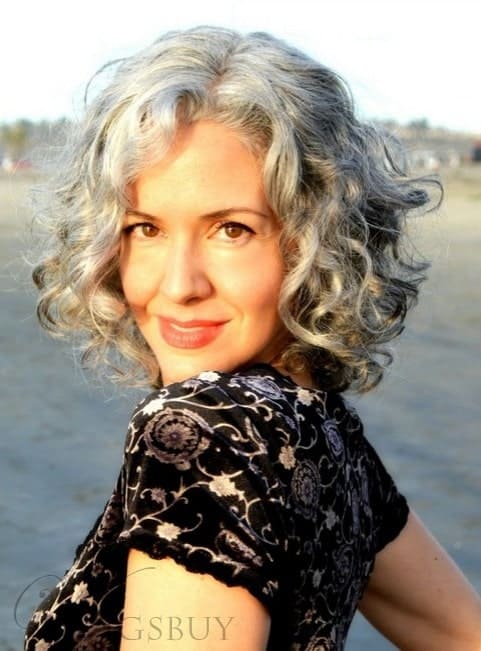 Short Curly Bob Lace Front Synthetic Wig from WigsBuy.