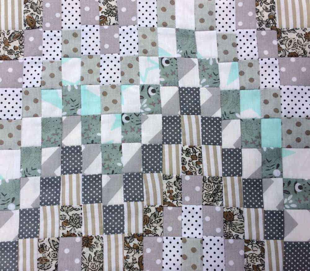 A colorful bargello quilt.