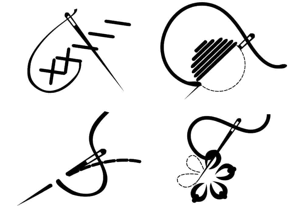 An illustration showcasing the Lazy Daisy Stitch.