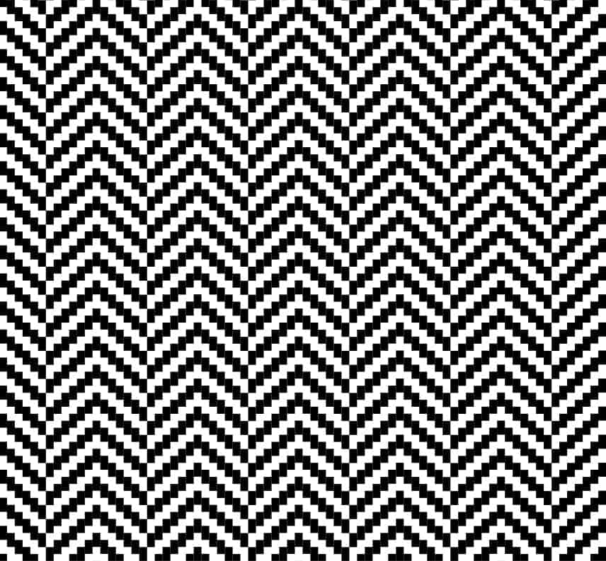 A close look at an illustration of a herringbone twill pattern.