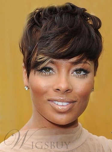 Short Wavy Layered Fringe from WigsBuy.