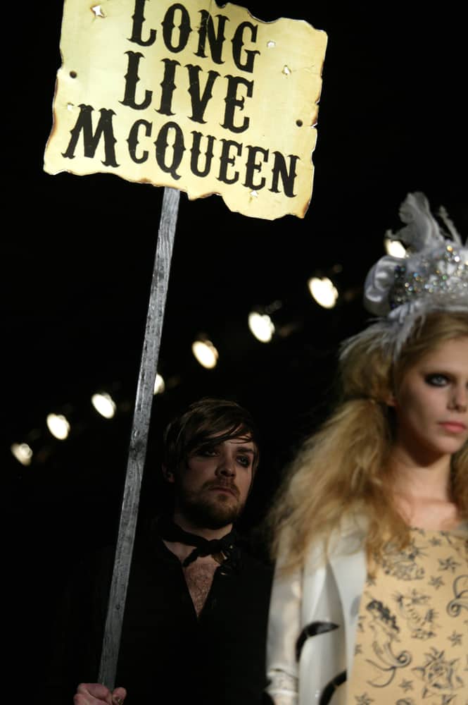A model walks the runway at the Betsey Johnson Collection for Fall/Winter 2010.