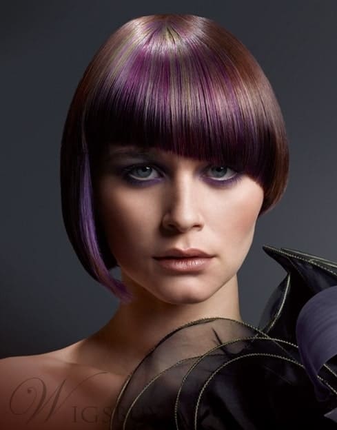 Mushroom Hair Bob Hairstyle Mixed Color Wig from WigsBuy.