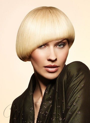 Mushroom Hair Bob Short Straight Wig with Asymmetric Cut from WigsBuy.