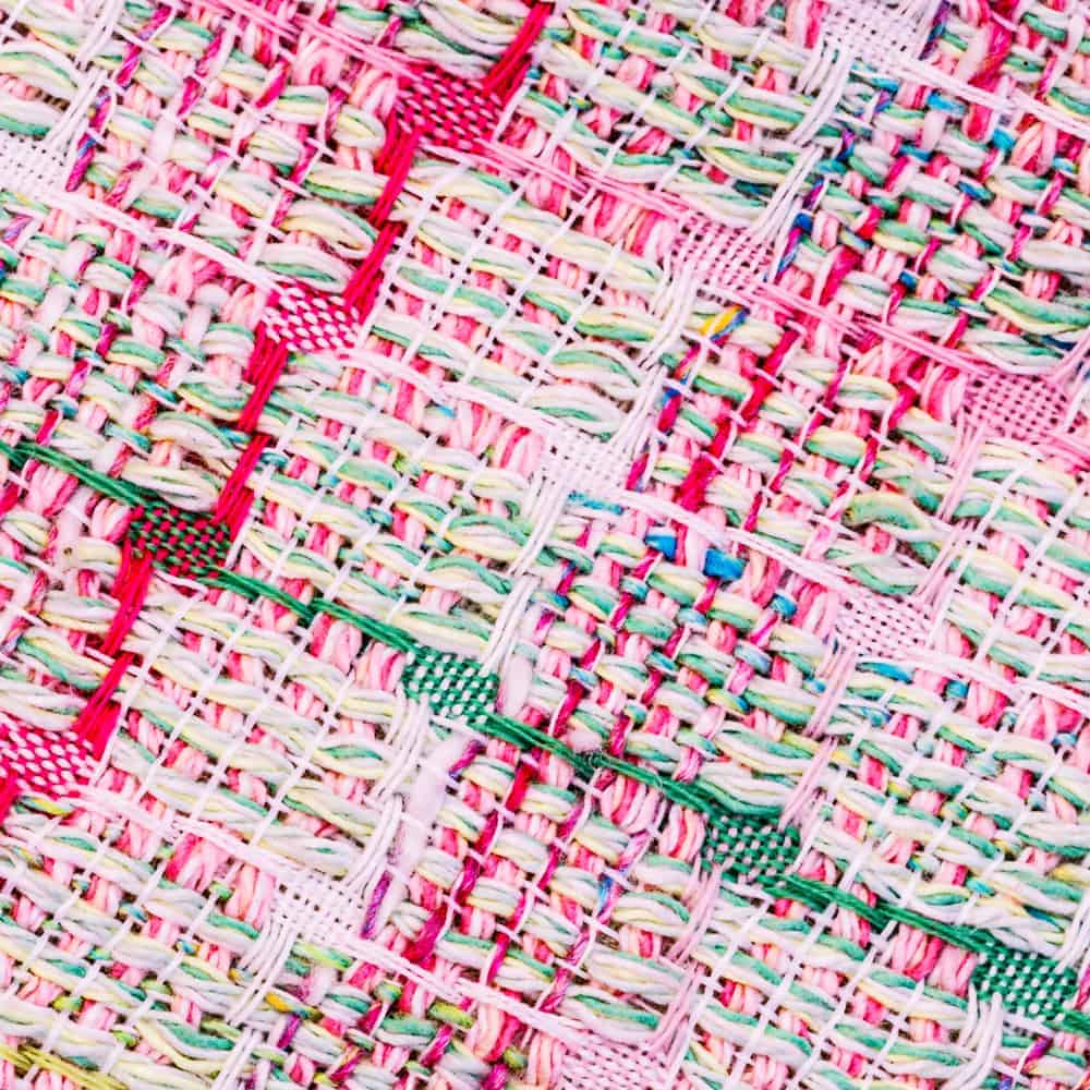 Multicolored boucle cloth texture