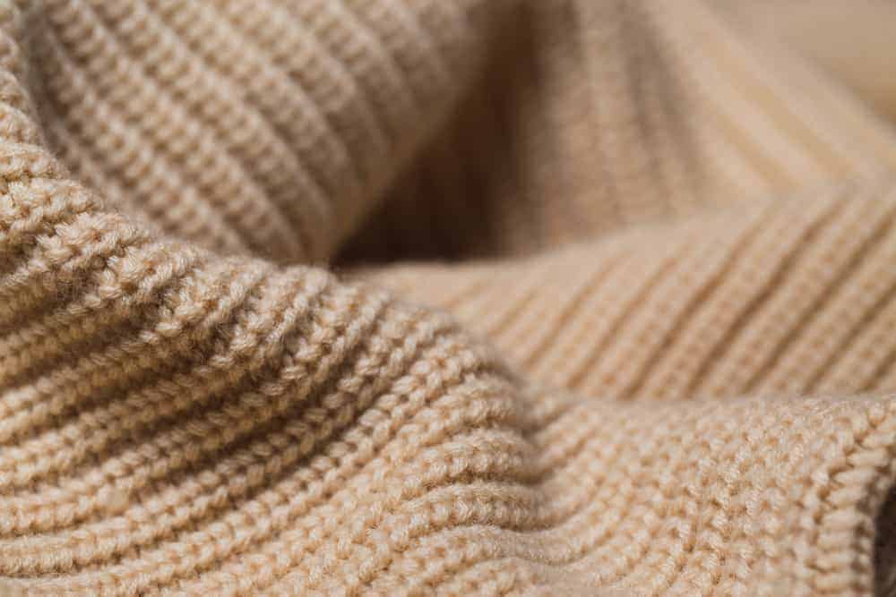 Knitted fabric wool texture