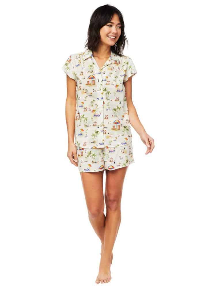 The Cat's Pajamas Paradise Cove Luxe Pima Short Set