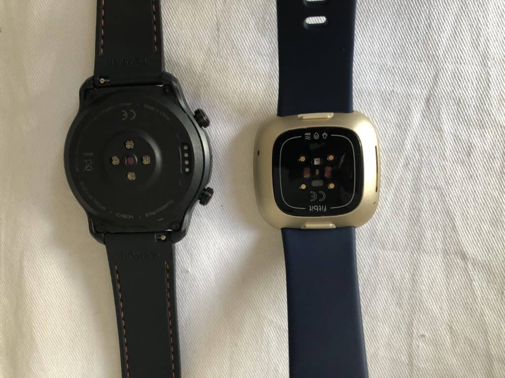 ticwatch pro 3 vs fitbit versa 3 rear