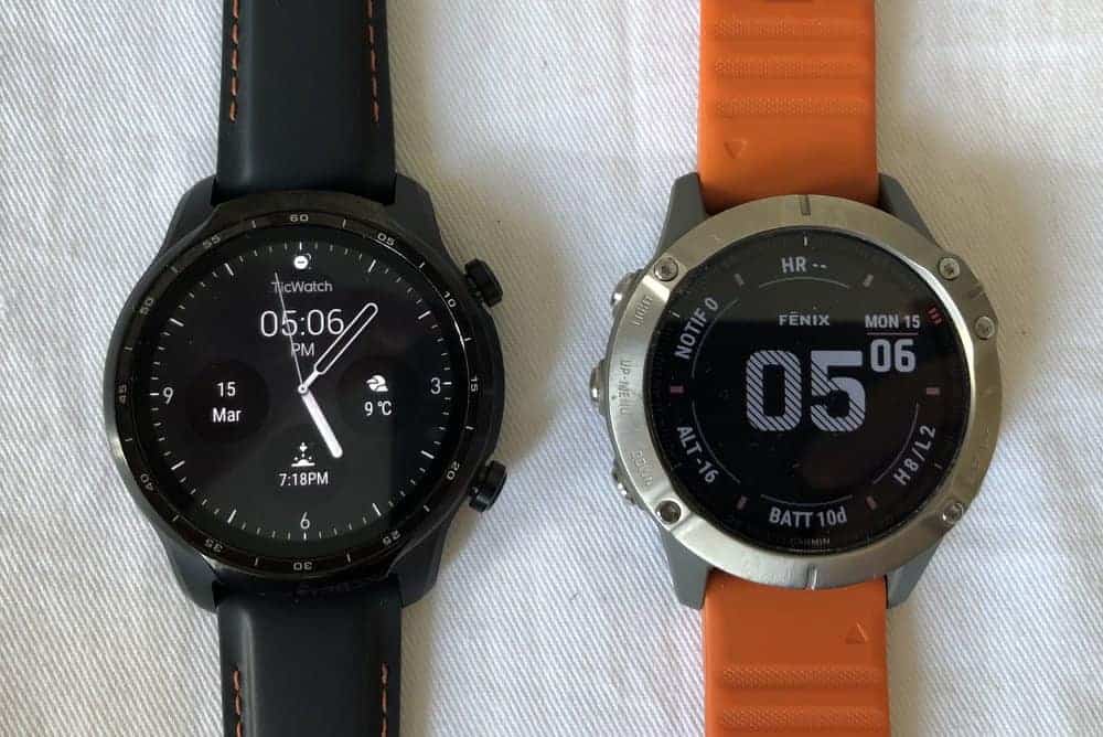 ticwatch pro 3 vs garmin fenix 6