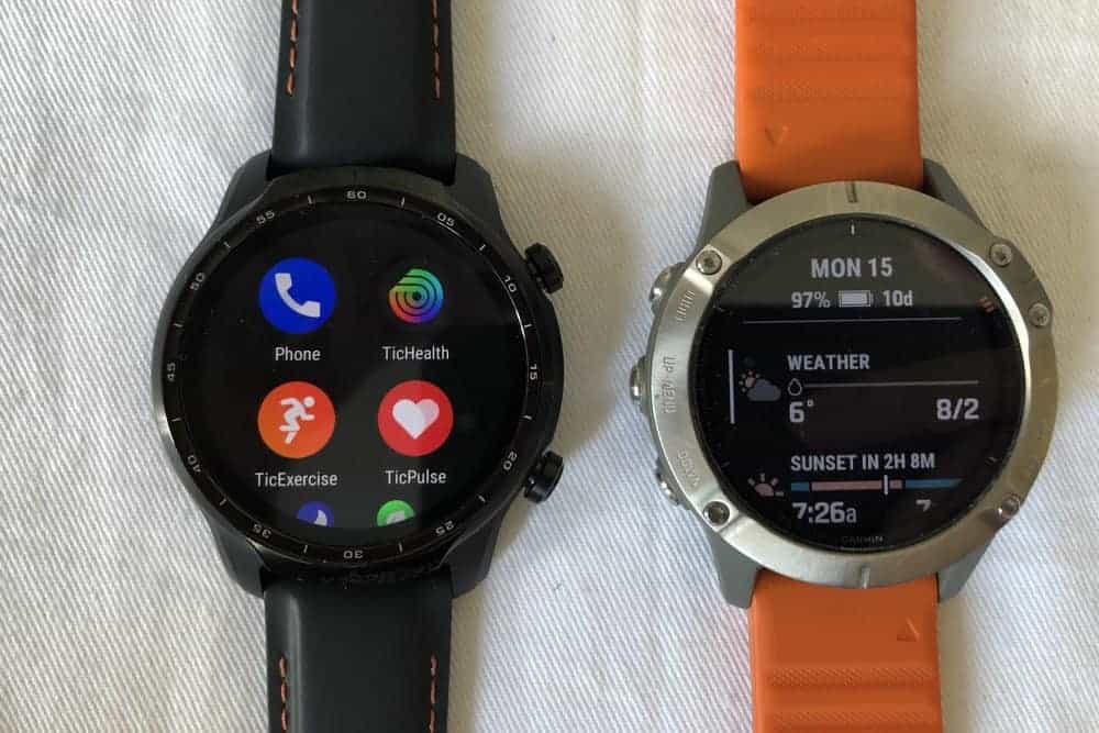 ticwatch pro 3 vs garmin fenix 6 