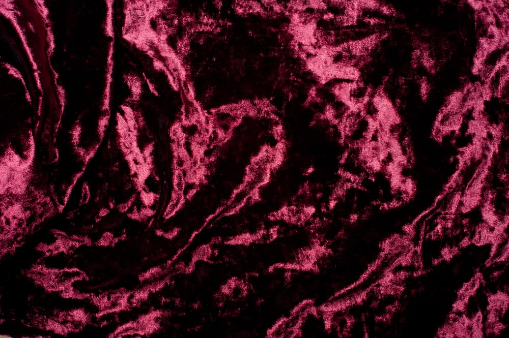 Red crushed velvet fabric