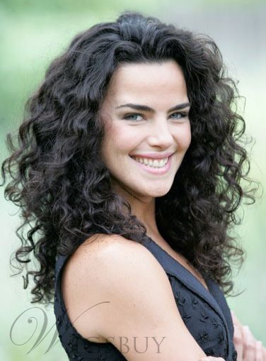 Long Curly Black 100% Indian Human Hair from Wigsbuy.