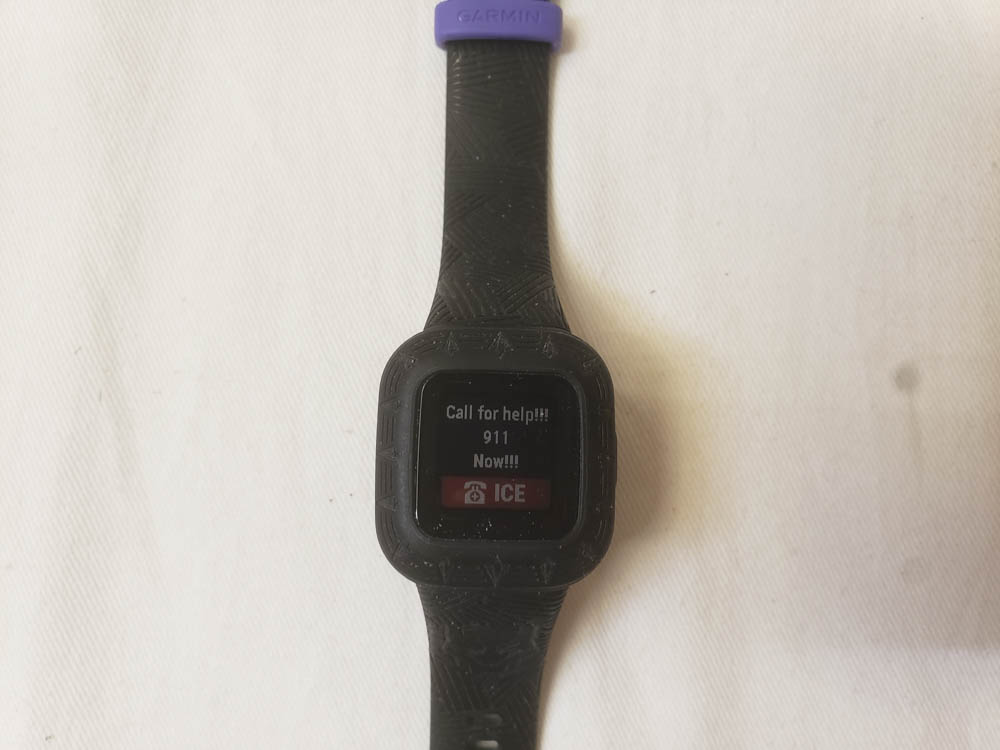 garmin vivofit jr 3 in case of emergency