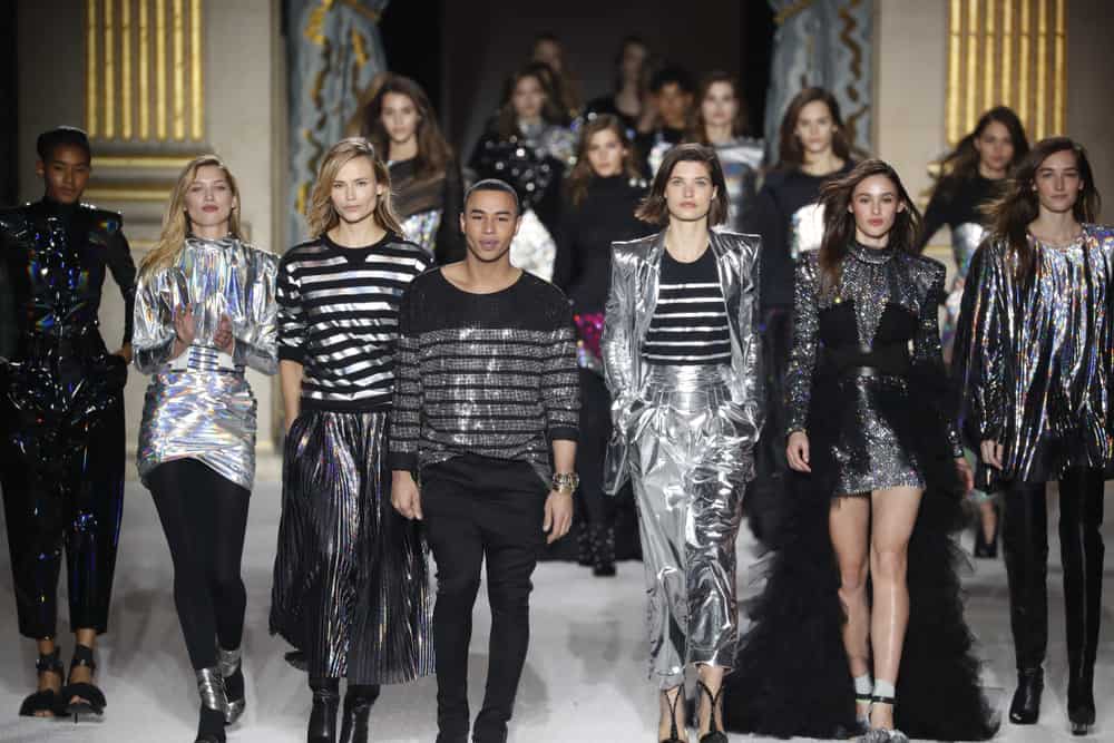 This is the 2018 finale of the Balmain fashion show in Paris.