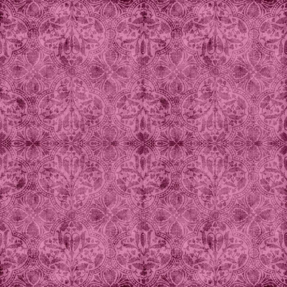 This is a close look at a pink and patterned piece of Tapestry Brocade fabric.