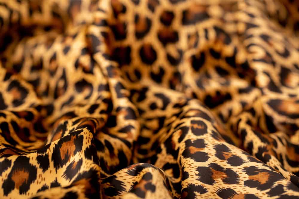 This is a close look at a patterned silk satin cloth.