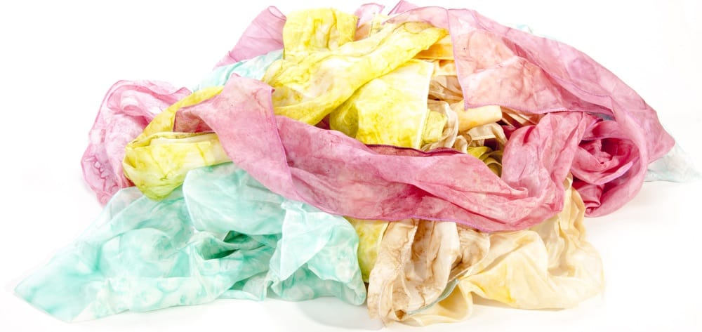 These are pieces of habotai silk scarves.