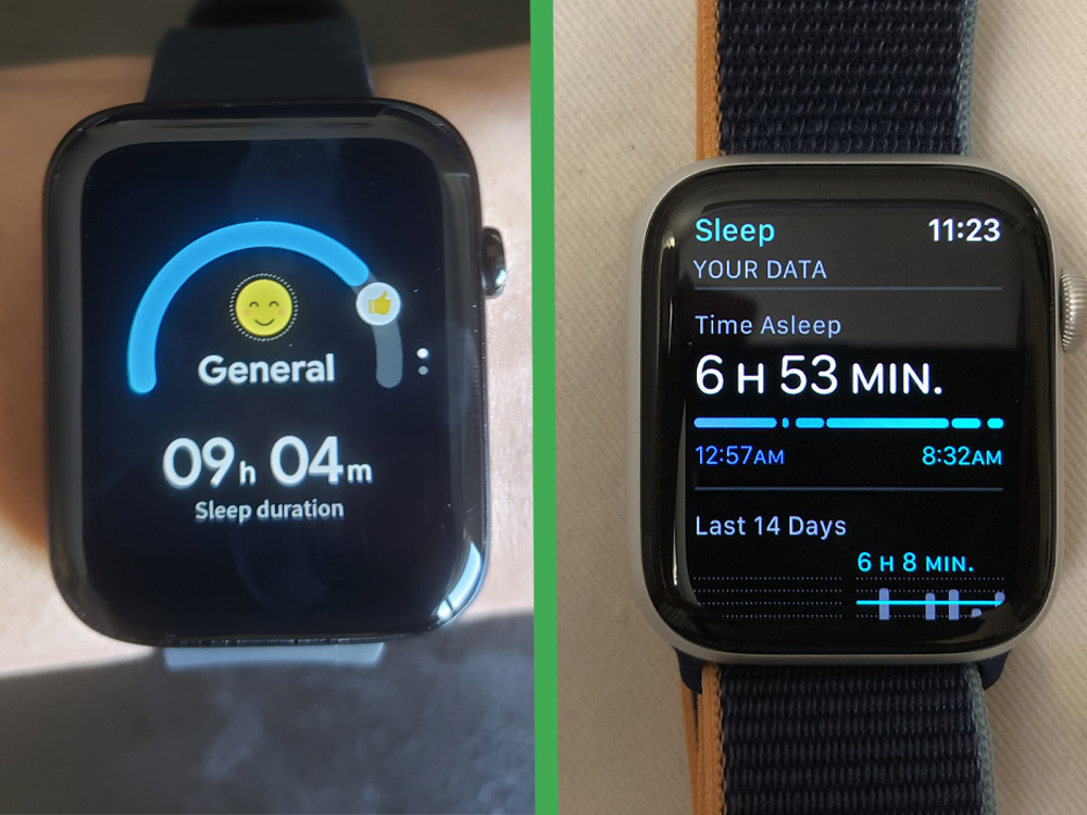 ticwatch gth vs apple watch series 6 sleep