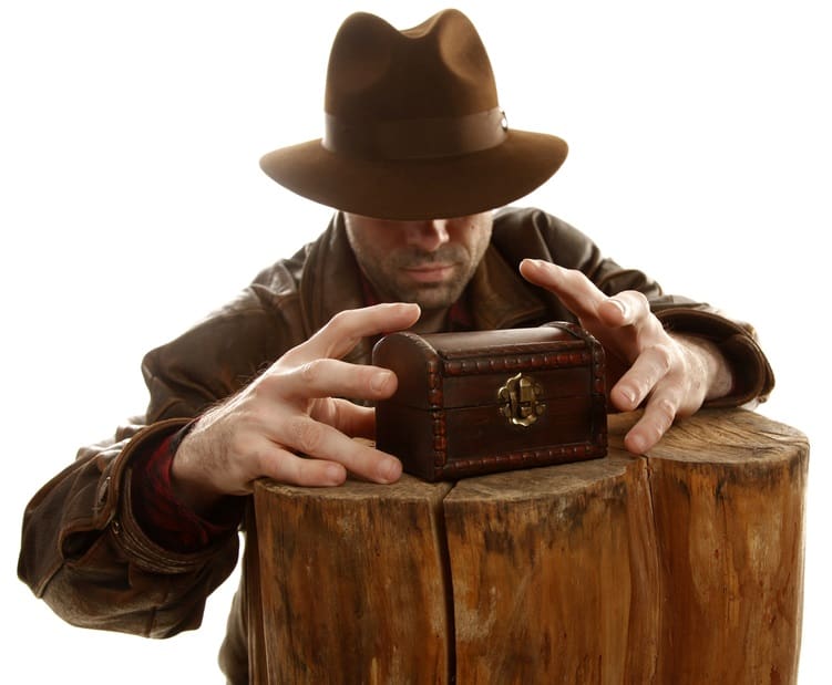 A man wearing an Indiana Jones costume.