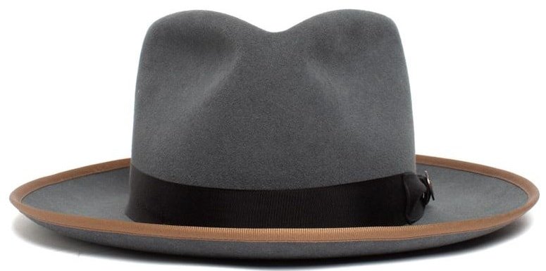 This is the River Gray wide brim merino wool felt fedora from Goorin.