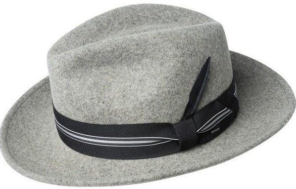 THis is the Bailey of Hollywood Marack Fedora Hat in gray.