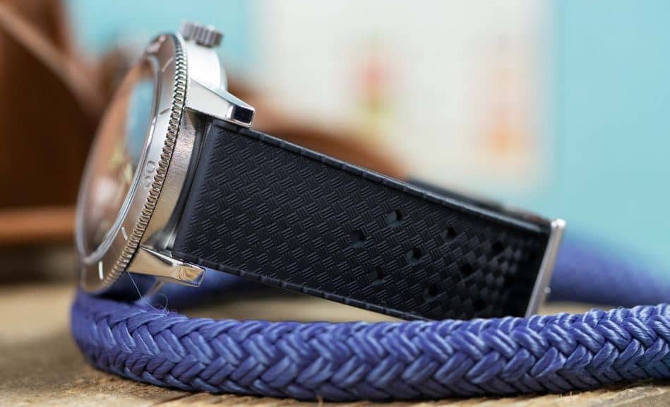 The Rockaway Vintage Style Rubber strap from Worn and Wound.